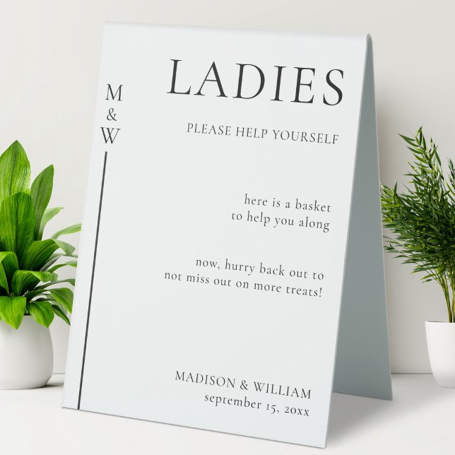 Wedding Bathroom Basket Ladies And Gents Restroom Table Tent (Creator Uploaded)