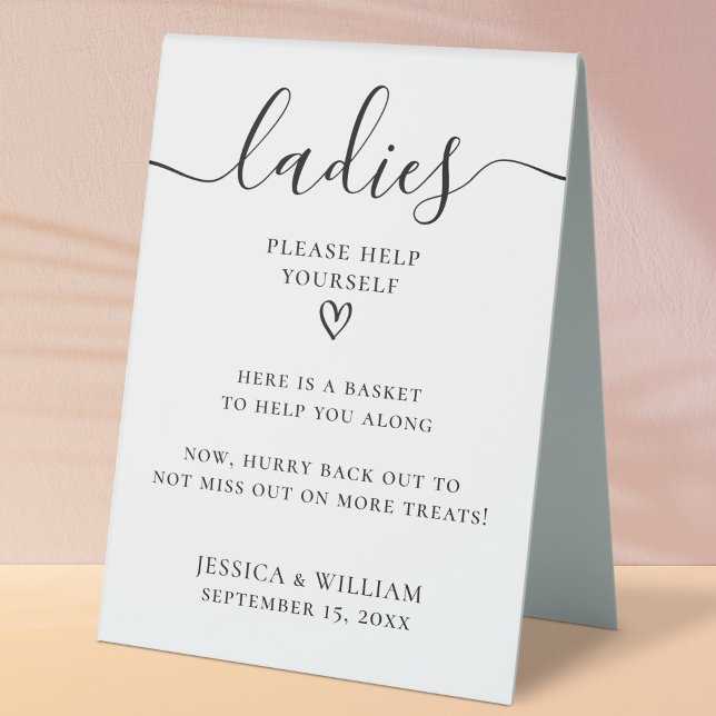 Wedding Bathroom Ladies And Gents Restroom Basket Table Tent (Creator Uploaded)