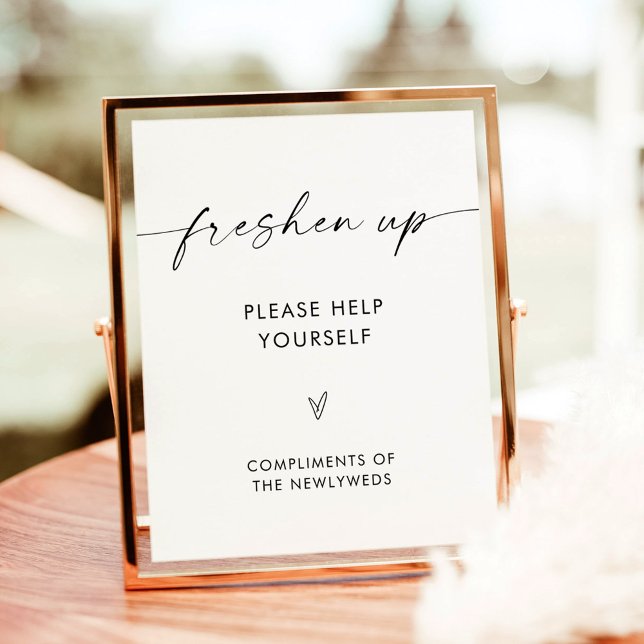 Wedding Bathroom Sign, Minimalist Restroom Sign  (Creator Uploaded)