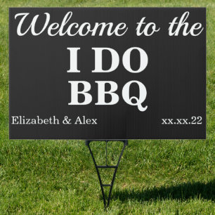 Wedding BBQ Welcome Sign