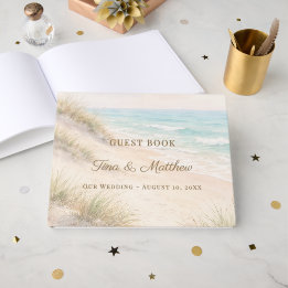 Wedding beach coastal guest book