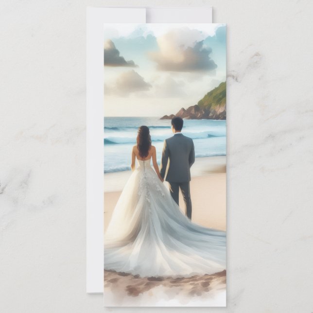 Wedding Beach Couple Invitation (Front)