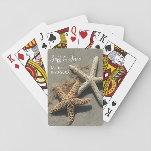 Wedding Beach Theme Playing Cards