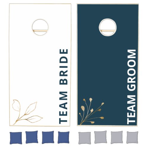 Wedding Bean Bag Toss Team Bride Team Groom Cornhole Set