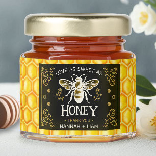 Wedding Bee Love Sweet as Honey Custom Thank You Jar Favors