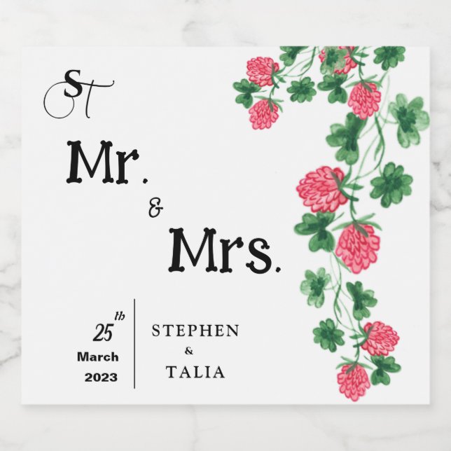 Wedding  beer bottle label (Single Label)
