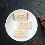 Wedding beige cream gold names Love is Sweet Hershey's Miniatures<br><div class="desc">A light,  soft beige,  cream colored background,  golden text.   Personalize and add your names and the wedding date.  Text: Love is Sweet</div>