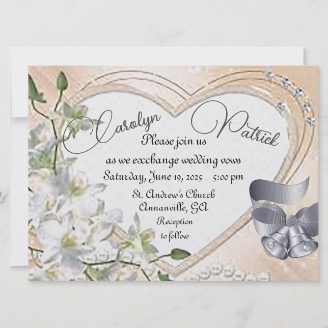 Wedding Bell Wedding Invitation (Front)