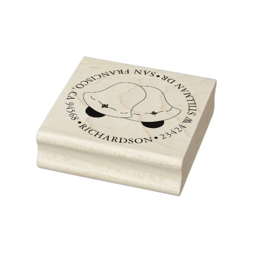 Wedding Bells and Address Rubber Stamp