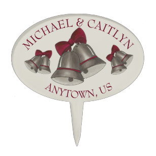 Wedding Bells Anniversary Engagement Party Chimes Cake Topper