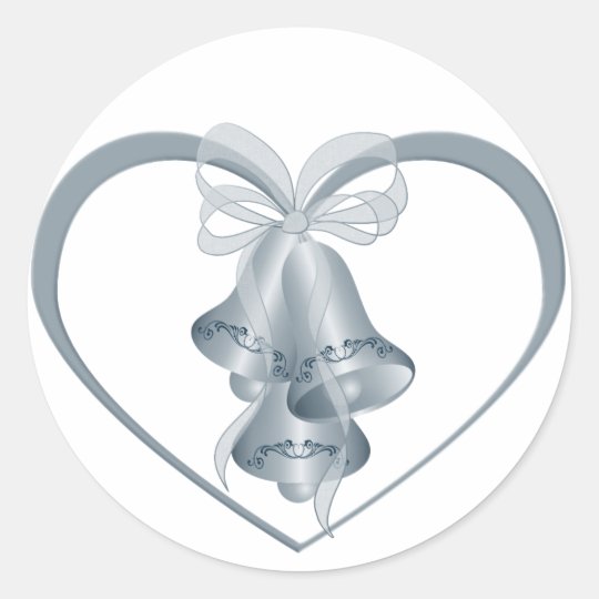 Wedding Bells Classic Round Sticker