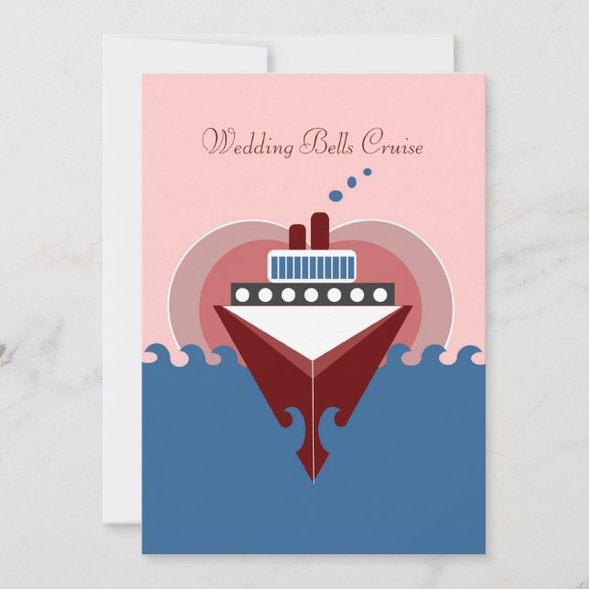 Wedding Bells Cruise Ship Invitation (Front)