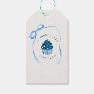 Wedding Bells Cupcakes Blue Bridal Showers Favor Gift Tags