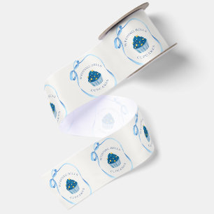 Wedding Bells Cupcakes Blue Bridal Showers Favor Satin Ribbon
