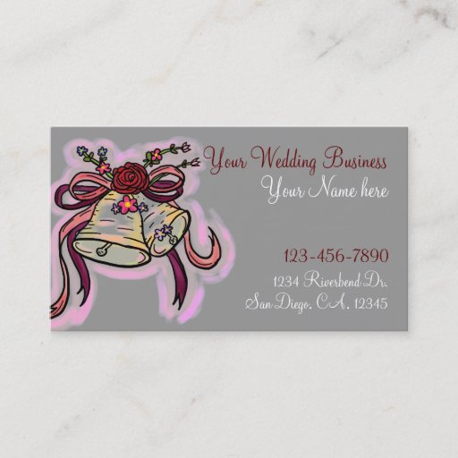 Customizable Wedding Bells customizable business cards