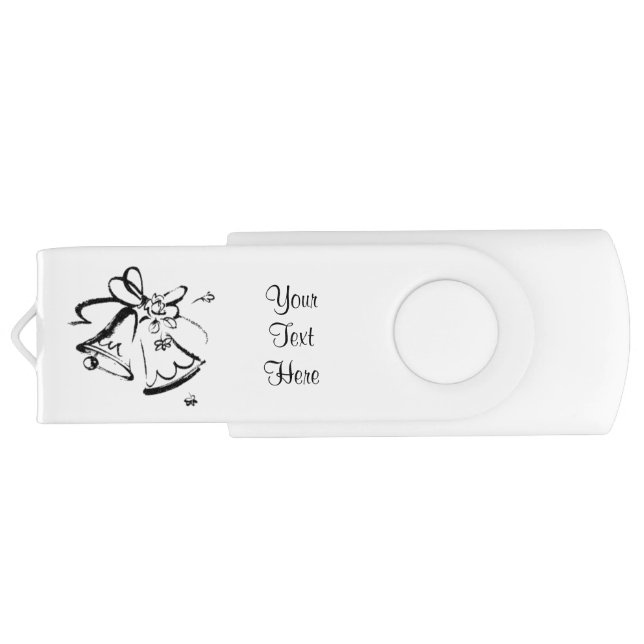 Wedding Bells Customizable USB Flash Drive (Back)