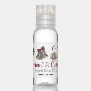 Wedding Bells Flowers Bowtie Boutonniere Bouquet Hand Sanitizer