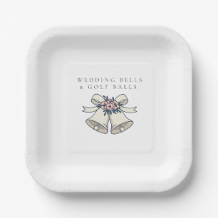 'Wedding Bells & Golf Balls' Golf Course Wedding Paper Plates