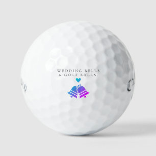'Wedding Bells & Golf Balls' Wedding Favor Gift Balls