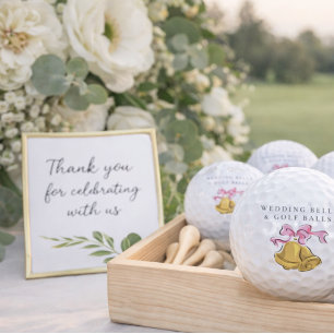 'Wedding Bells & Golf Balls' Wedding Favor Gift  Balls