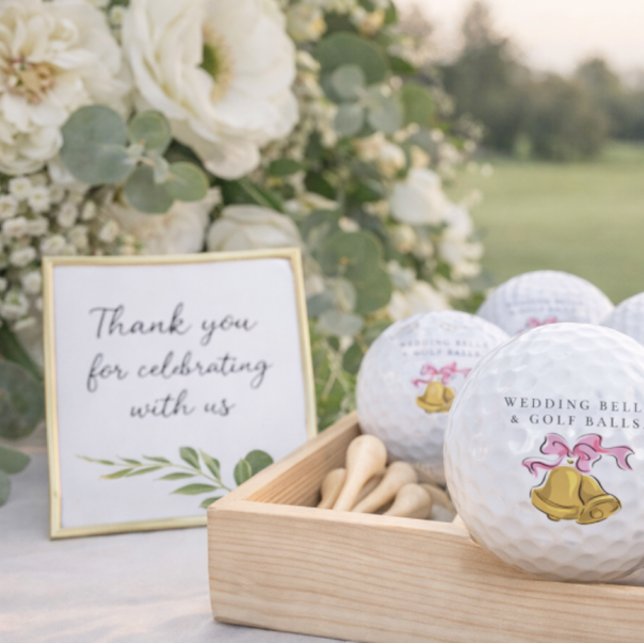 'Wedding Bells & Golf Balls' Wedding Favor Gift  Balls (Creator Uploaded)