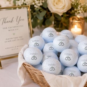 'Wedding Bells & Golf Balls' Wedding Favor Gift Balls