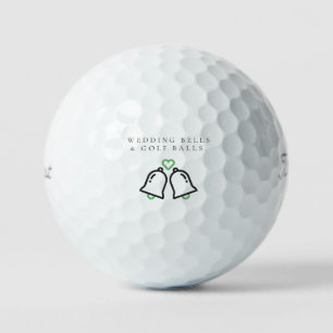 'Wedding Bells & Golf Balls' Wedding Favor Gift  Golf Balls