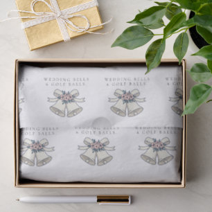'Wedding Bells & Golf Balls' Wedding Favor Gift Tissue Paper