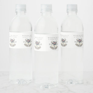 'Wedding Bells & Golf Balls' Wedding Favor Gift Water Bottle Label