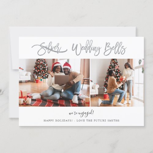 Wedding Bells Multi Photo Engagement Card