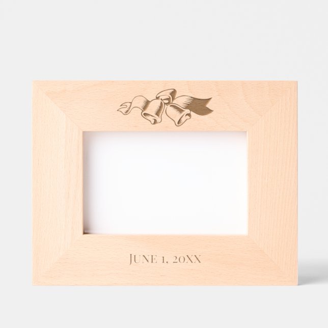 WEDDING BELLS PERSONALIZED  DATED PICTURE ENGRAVED FRAMES (Front)