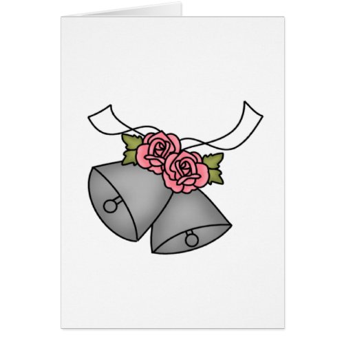 Wedding Bells Pink Roses Cards