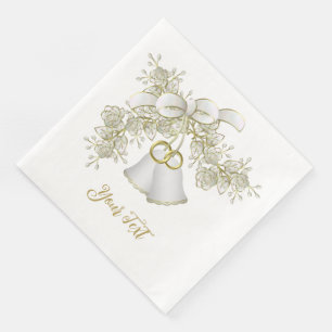 Wedding Bells Standard Cocktail Napkins