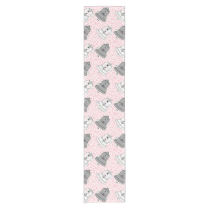 Wedding Bells With Pink Hearts, Musician Short Table Runner