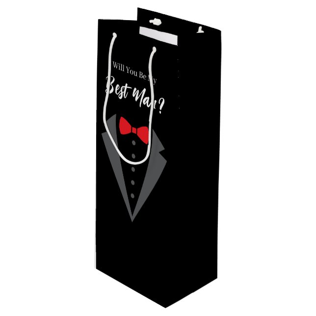 Wedding Best Man Gift Bag (Front Angled)