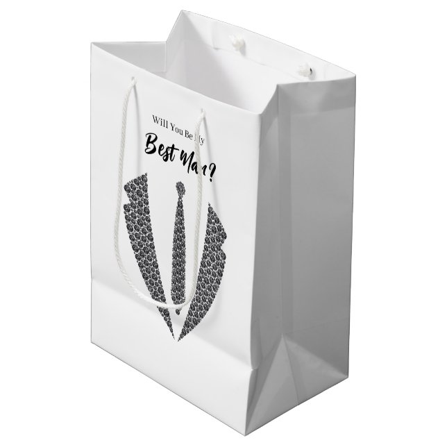 Wedding Best Man Gift Bag (Front Angled)