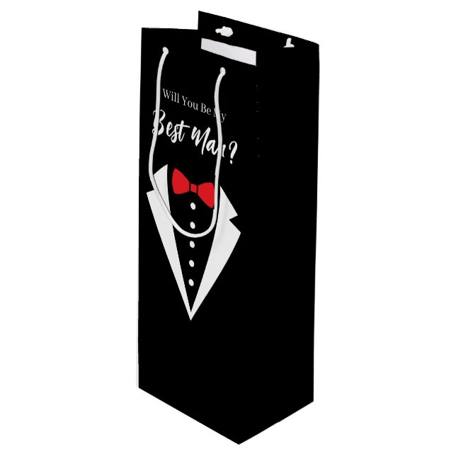 Wedding Best Man Gift Bag (Front Angled)
