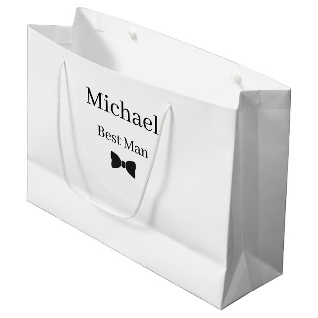 Wedding Best Man Gift Bag (Front Angled)