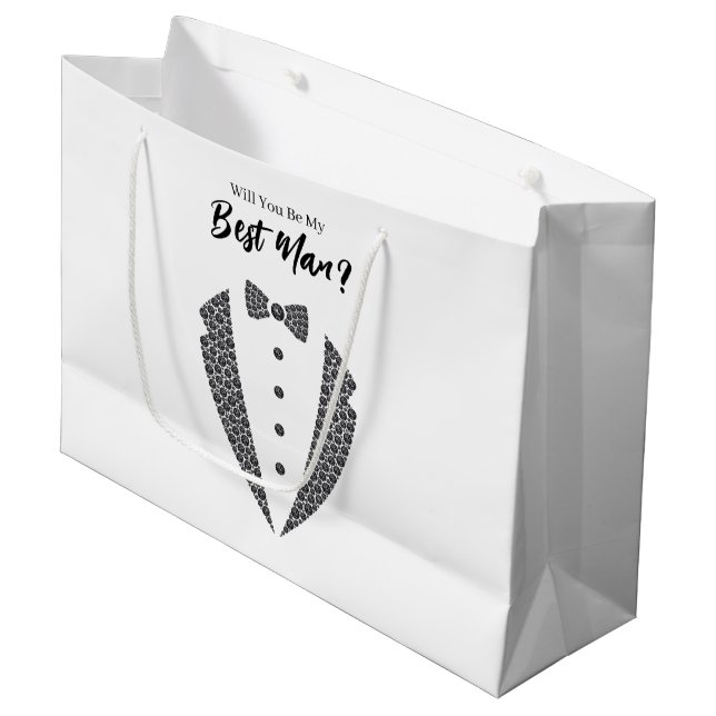 Wedding Best Man Gift Bag (Front Angled)