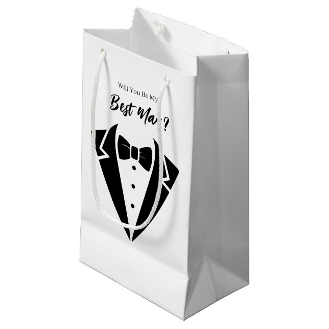 Wedding Best Man Gift Bag (Front Angled)