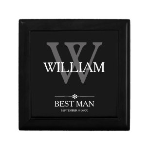 Wedding Best Man Gift Custom Name Elegant Cool  Box