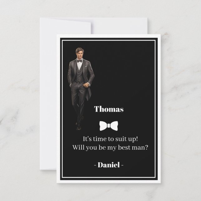 Wedding Best Man Invitation (Front)