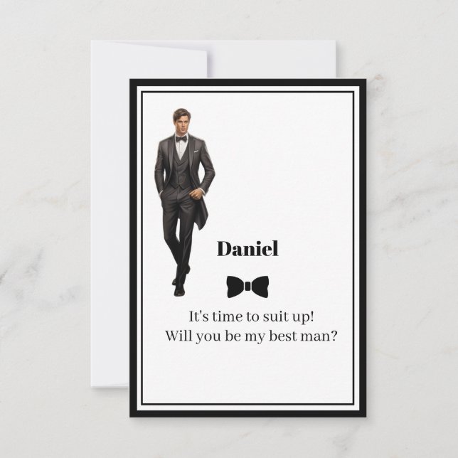 Wedding Best Man Invitation (Front)