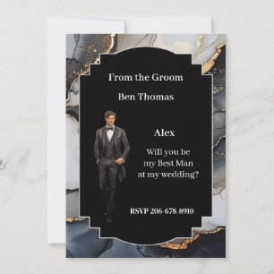 Wedding Best Man Invitation