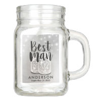 Wedding Best Man Modern Mason Jars & String Lights