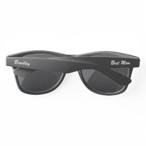 Wedding Best Man Modern Personalized Name Custom Sunglasses
