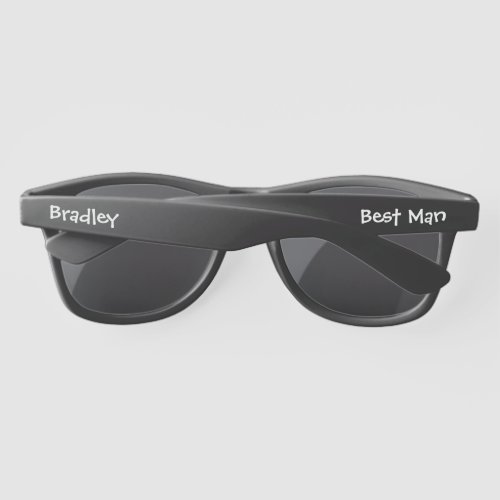 Wedding Best Man Modern Personalized Name Custom Sunglasses