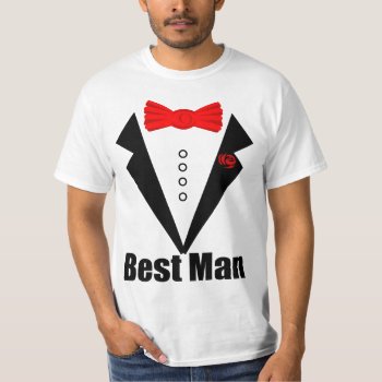 Wedding Best Man T-shirt by BooPooBeeDooTShirts at Zazzle