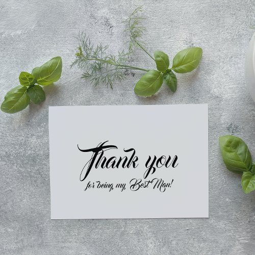 Wedding Best Man Thank You Foil Card