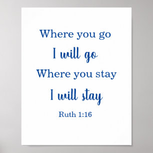 Wedding Bible Ruth Poster